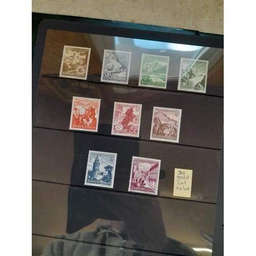 113 - Stamps : Germany collection 1933 - 1945. High catalogue value, Danzig overprint set, 1934 profession... 