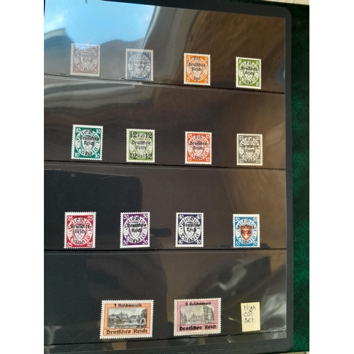 113 - Stamps : Germany collection 1933 - 1945. High catalogue value, Danzig overprint set, 1934 profession... 