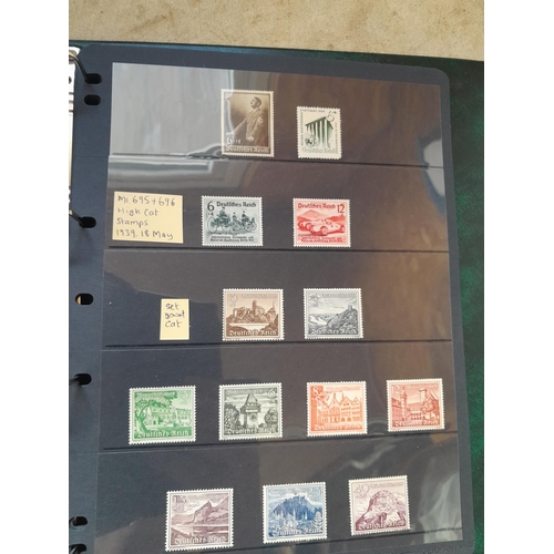113 - Stamps : Germany collection 1933 - 1945. High catalogue value, Danzig overprint set, 1934 profession... 