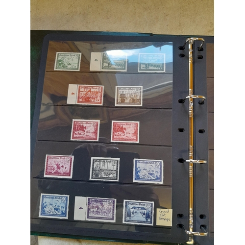 113 - Stamps : Germany collection 1933 - 1945. High catalogue value, Danzig overprint set, 1934 profession... 