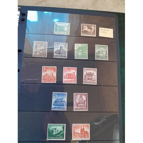 113 - Stamps : Germany collection 1933 - 1945. High catalogue value, Danzig overprint set, 1934 profession... 
