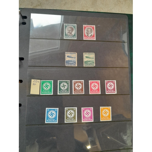 113 - Stamps : Germany collection 1933 - 1945. High catalogue value, Danzig overprint set, 1934 profession... 