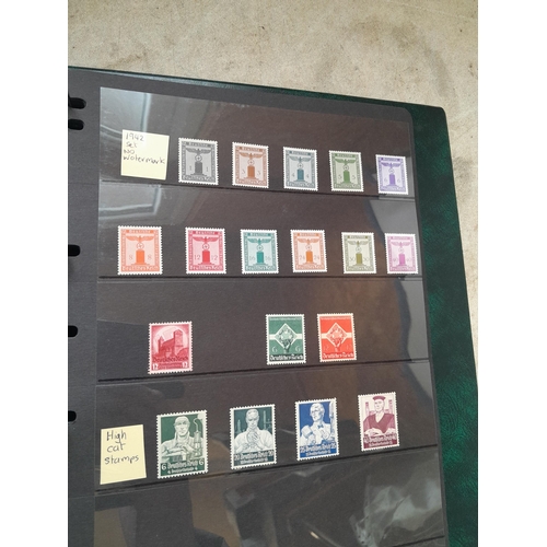 113 - Stamps : Germany collection 1933 - 1945. High catalogue value, Danzig overprint set, 1934 profession... 