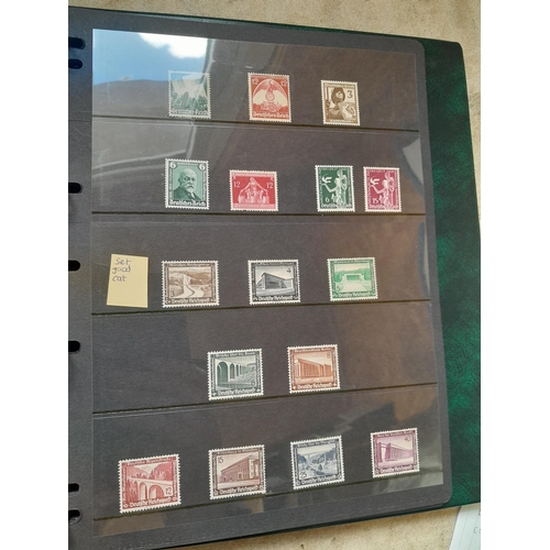 113 - Stamps : Germany collection 1933 - 1945. High catalogue value, Danzig overprint set, 1934 profession... 