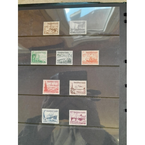 113 - Stamps : Germany collection 1933 - 1945. High catalogue value, Danzig overprint set, 1934 profession... 