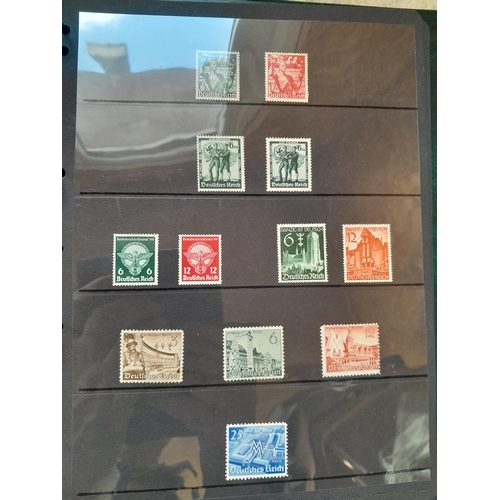 113 - Stamps : Germany collection 1933 - 1945. High catalogue value, Danzig overprint set, 1934 profession... 