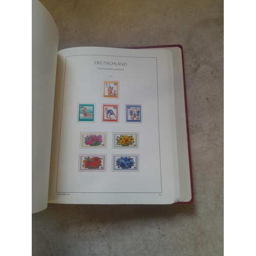 128 - Stamps : Germany collection in a Lighthouse Hingless album, includes high cat sets on some pages, NB... 