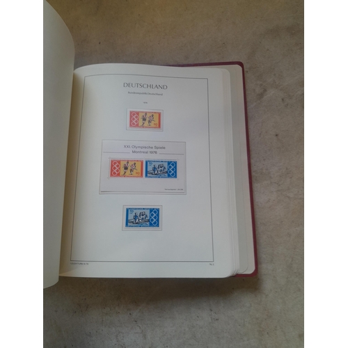 128 - Stamps : Germany collection in a Lighthouse Hingless album, includes high cat sets on some pages, NB... 