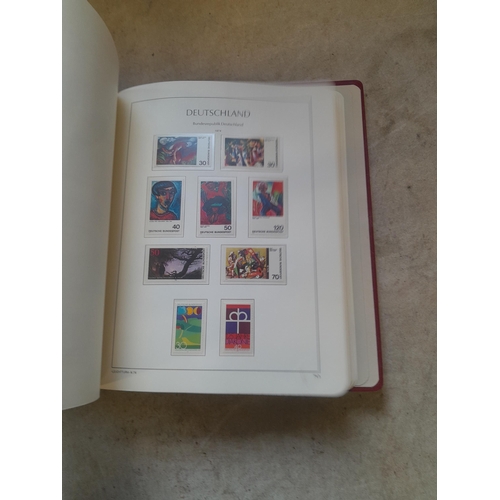 128 - Stamps : Germany collection in a Lighthouse Hingless album, includes high cat sets on some pages, NB... 