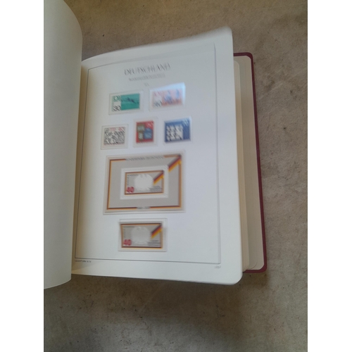 128 - Stamps : Germany collection in a Lighthouse Hingless album, includes high cat sets on some pages, NB... 