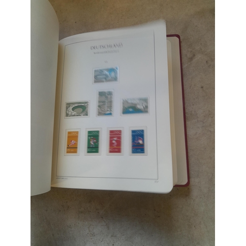 128 - Stamps : Germany collection in a Lighthouse Hingless album, includes high cat sets on some pages, NB... 