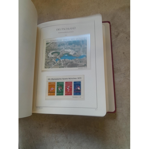 128 - Stamps : Germany collection in a Lighthouse Hingless album, includes high cat sets on some pages, NB... 