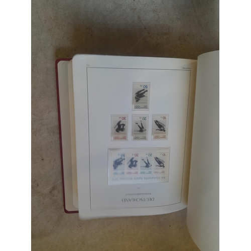 128 - Stamps : Germany collection in a Lighthouse Hingless album, includes high cat sets on some pages, NB... 