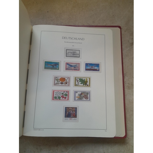 128 - Stamps : Germany collection in a Lighthouse Hingless album, includes high cat sets on some pages, NB... 