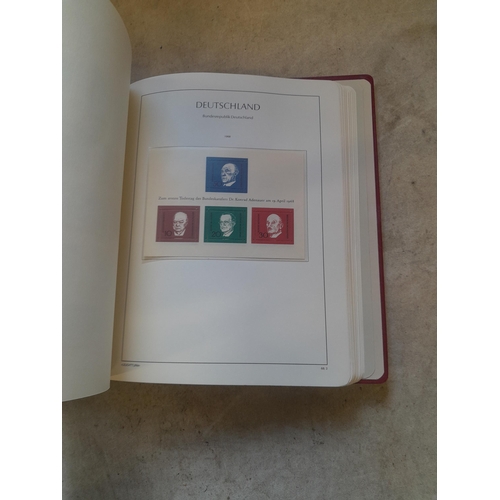 128 - Stamps : Germany collection in a Lighthouse Hingless album, includes high cat sets on some pages, NB... 