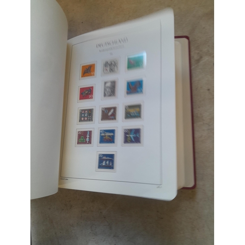 128 - Stamps : Germany collection in a Lighthouse Hingless album, includes high cat sets on some pages, NB... 