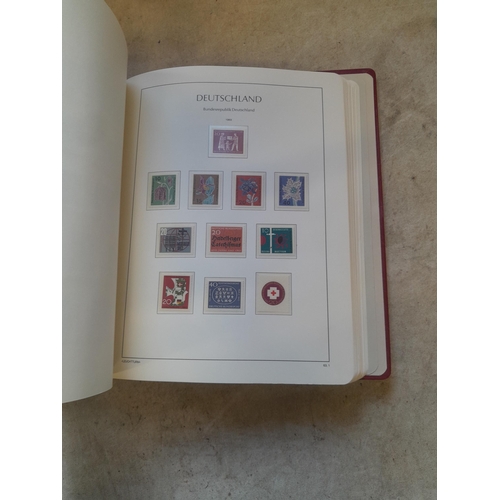 128 - Stamps : Germany collection in a Lighthouse Hingless album, includes high cat sets on some pages, NB... 