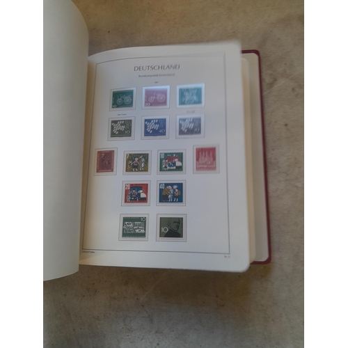 128 - Stamps : Germany collection in a Lighthouse Hingless album, includes high cat sets on some pages, NB... 