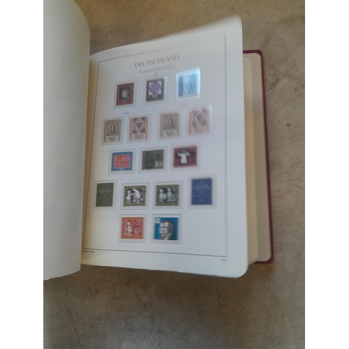 128 - Stamps : Germany collection in a Lighthouse Hingless album, includes high cat sets on some pages, NB... 