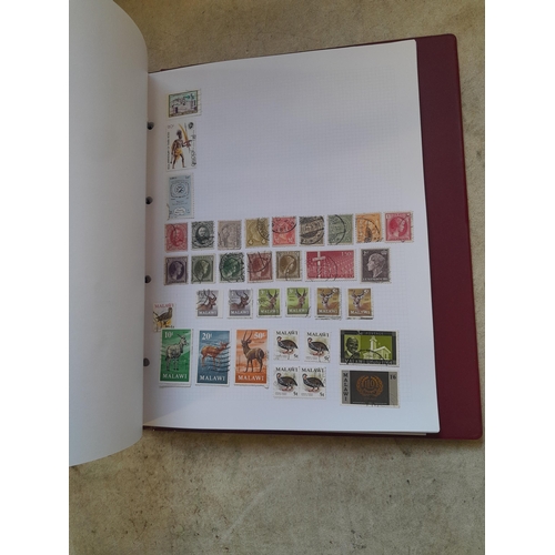 130 - Stamps : Well filled binder of mixed era and country stamps, better items noticed