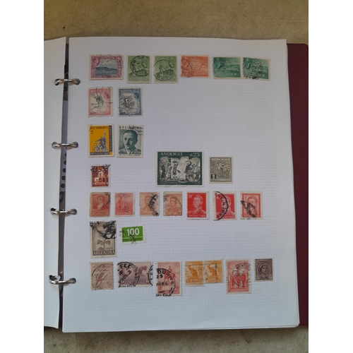 130 - Stamps : Well filled binder of mixed era and country stamps, better items noticed