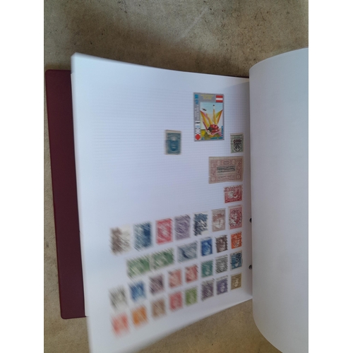 130 - Stamps : Well filled binder of mixed era and country stamps, better items noticed