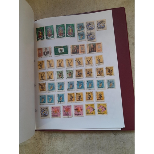 130 - Stamps : Well filled binder of mixed era and country stamps, better items noticed