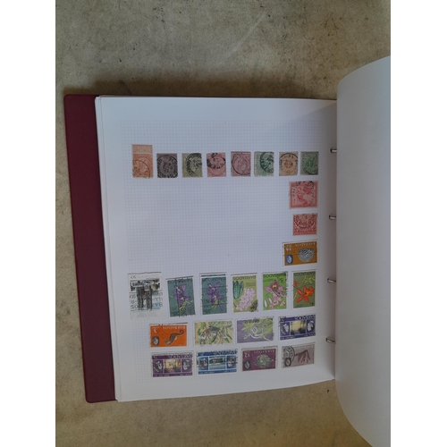 130 - Stamps : Well filled binder of mixed era and country stamps, better items noticed