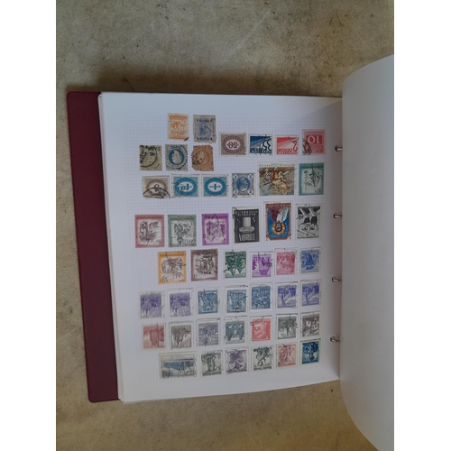 130 - Stamps : Well filled binder of mixed era and country stamps, better items noticed