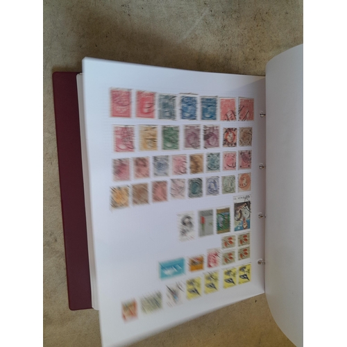 130 - Stamps : Well filled binder of mixed era and country stamps, better items noticed