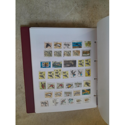 130 - Stamps : Well filled binder of mixed era and country stamps, better items noticed