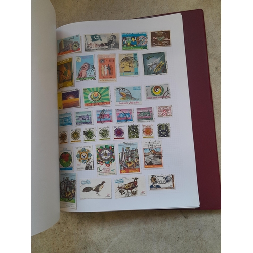 130 - Stamps : Well filled binder of mixed era and country stamps, better items noticed