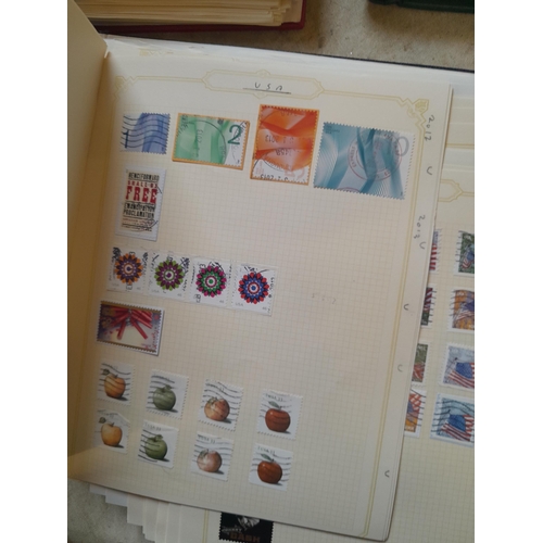 134 - Stamps of USA in three folders 1000 plus stamps mint unused and used, only a small sample photograph... 