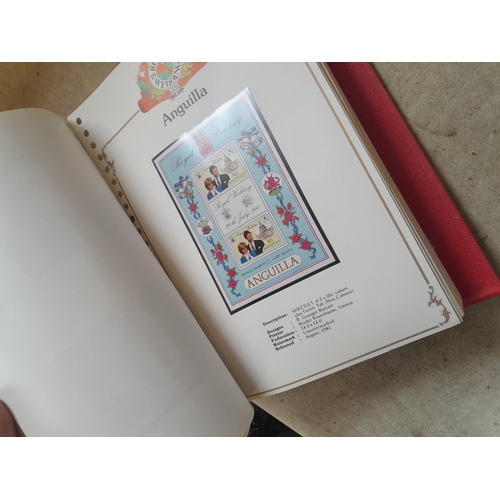 135 - Stamps : 2 volume partially filled Royal Wedding 1981 collection, approx 500 pages on SG printed pag... 