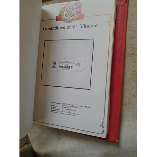 135 - Stamps : 2 volume partially filled Royal Wedding 1981 collection, approx 500 pages on SG printed pag... 