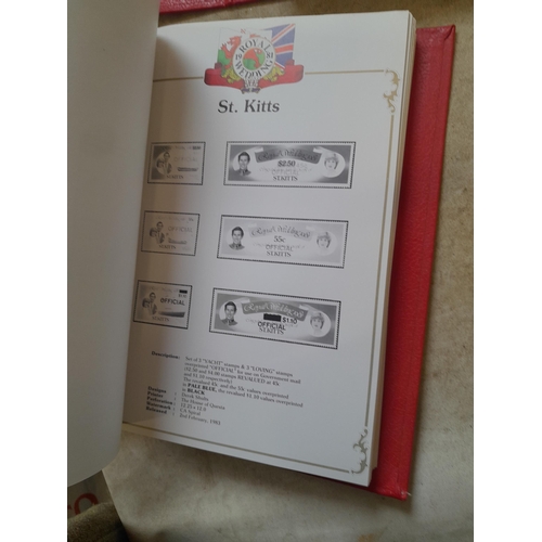 135 - Stamps : 2 volume partially filled Royal Wedding 1981 collection, approx 500 pages on SG printed pag... 