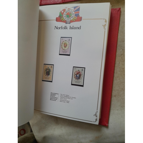 135 - Stamps : 2 volume partially filled Royal Wedding 1981 collection, approx 500 pages on SG printed pag... 