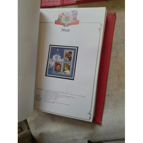 135 - Stamps : 2 volume partially filled Royal Wedding 1981 collection, approx 500 pages on SG printed pag... 