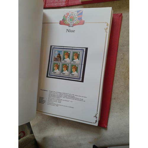 135 - Stamps : 2 volume partially filled Royal Wedding 1981 collection, approx 500 pages on SG printed pag... 