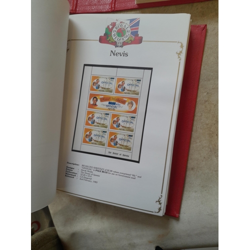 135 - Stamps : 2 volume partially filled Royal Wedding 1981 collection, approx 500 pages on SG printed pag... 