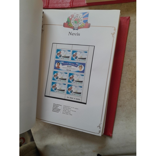 135 - Stamps : 2 volume partially filled Royal Wedding 1981 collection, approx 500 pages on SG printed pag... 