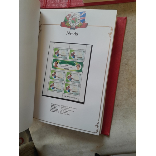 135 - Stamps : 2 volume partially filled Royal Wedding 1981 collection, approx 500 pages on SG printed pag... 