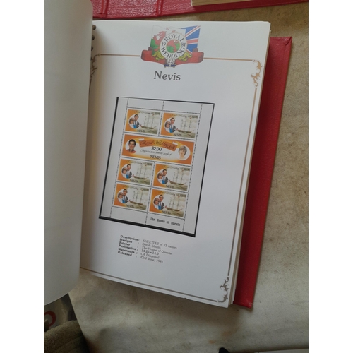 135 - Stamps : 2 volume partially filled Royal Wedding 1981 collection, approx 500 pages on SG printed pag... 