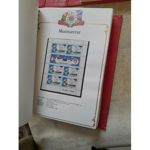 135 - Stamps : 2 volume partially filled Royal Wedding 1981 collection, approx 500 pages on SG printed pag... 