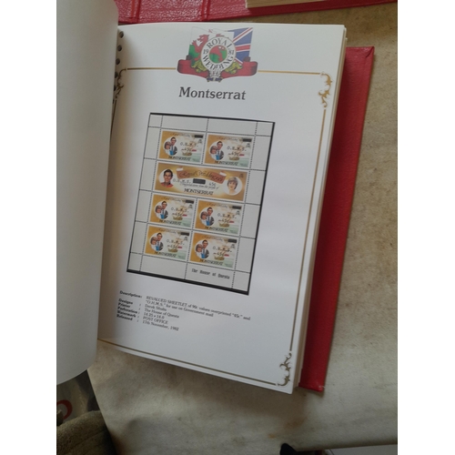 135 - Stamps : 2 volume partially filled Royal Wedding 1981 collection, approx 500 pages on SG printed pag... 