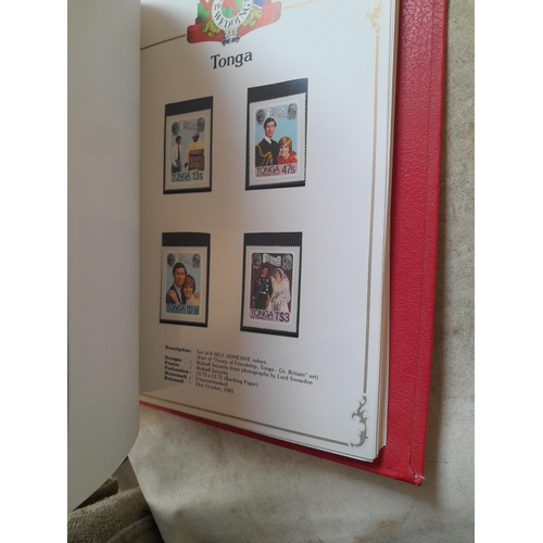 135 - Stamps : 2 volume partially filled Royal Wedding 1981 collection, approx 500 pages on SG printed pag... 