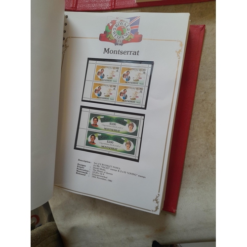 135 - Stamps : 2 volume partially filled Royal Wedding 1981 collection, approx 500 pages on SG printed pag... 