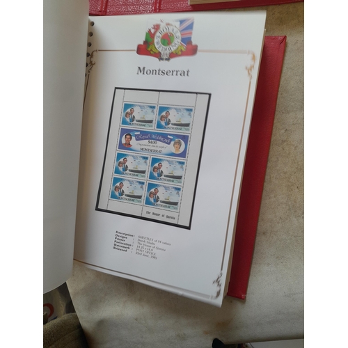 135 - Stamps : 2 volume partially filled Royal Wedding 1981 collection, approx 500 pages on SG printed pag... 