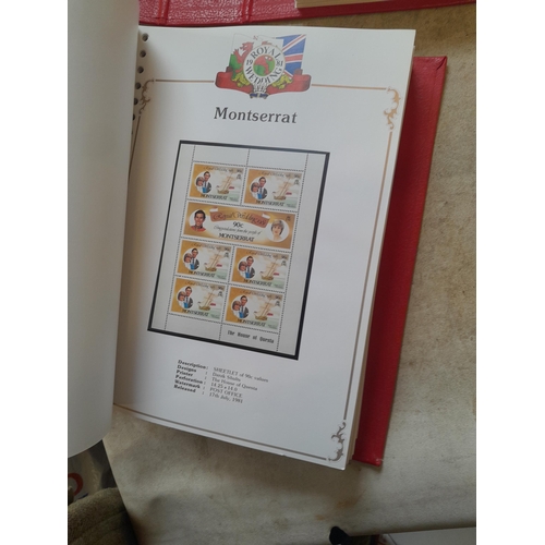 135 - Stamps : 2 volume partially filled Royal Wedding 1981 collection, approx 500 pages on SG printed pag... 