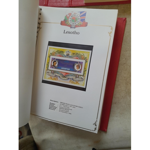 135 - Stamps : 2 volume partially filled Royal Wedding 1981 collection, approx 500 pages on SG printed pag... 